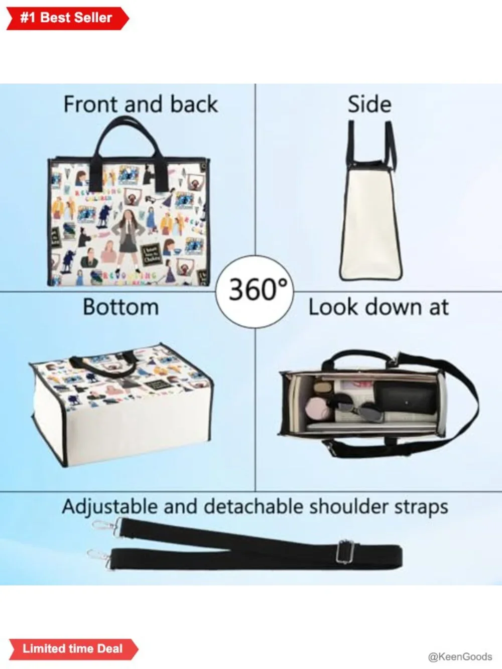 Canvas Tote Bag Theatre Lover Gift Musical Shoulder Bag Reusable Grocery Bag